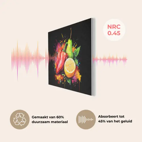 Paprika - Peer - Citroen - Graffiti - Verf - Abstract PET vilt klein -USP_NL