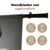 Vrouw - Zwart Wit - Ketting - Zonnebril Wandkleed katoen klein -sfeer2