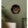 Leeuw - Dieren - Zwart - Portret Wandcirkel kunststof plaat 5mm dik klein -sfeer3
