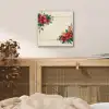 Kerst - Poinsettia - Omlijsting - Kleurrijk aluminium wit klein -sfeer3