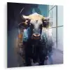 Stier - Zwart - Abstract - Horens plexiglas 5mm klein -zzzproduct_nieuw