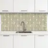 Elegant - Symbool - Goud - Grijsgroen keuken achterwand 2 middel 871 -3d