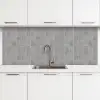 Mat - Wand - Tegels - Grijs keuken achterwand 2 middel 871 -3d