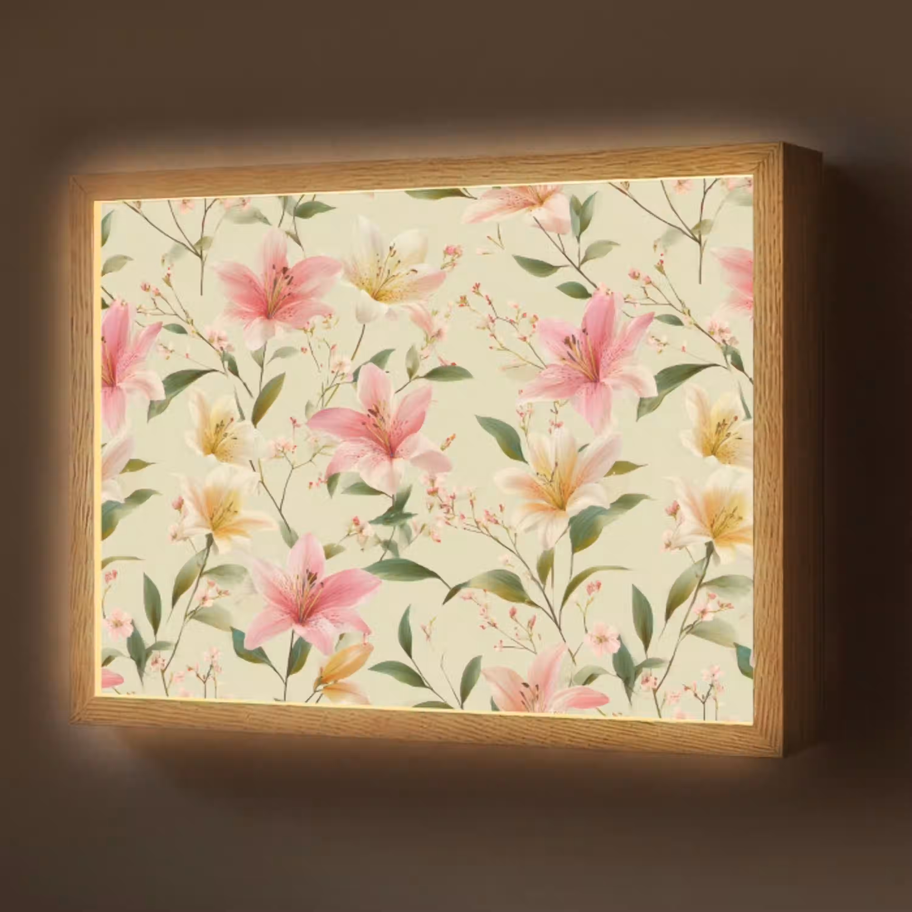 Lelies - Sereen - Kleurrijk Light Box met batterij (Wandlamp) middel 907 -z3d_website