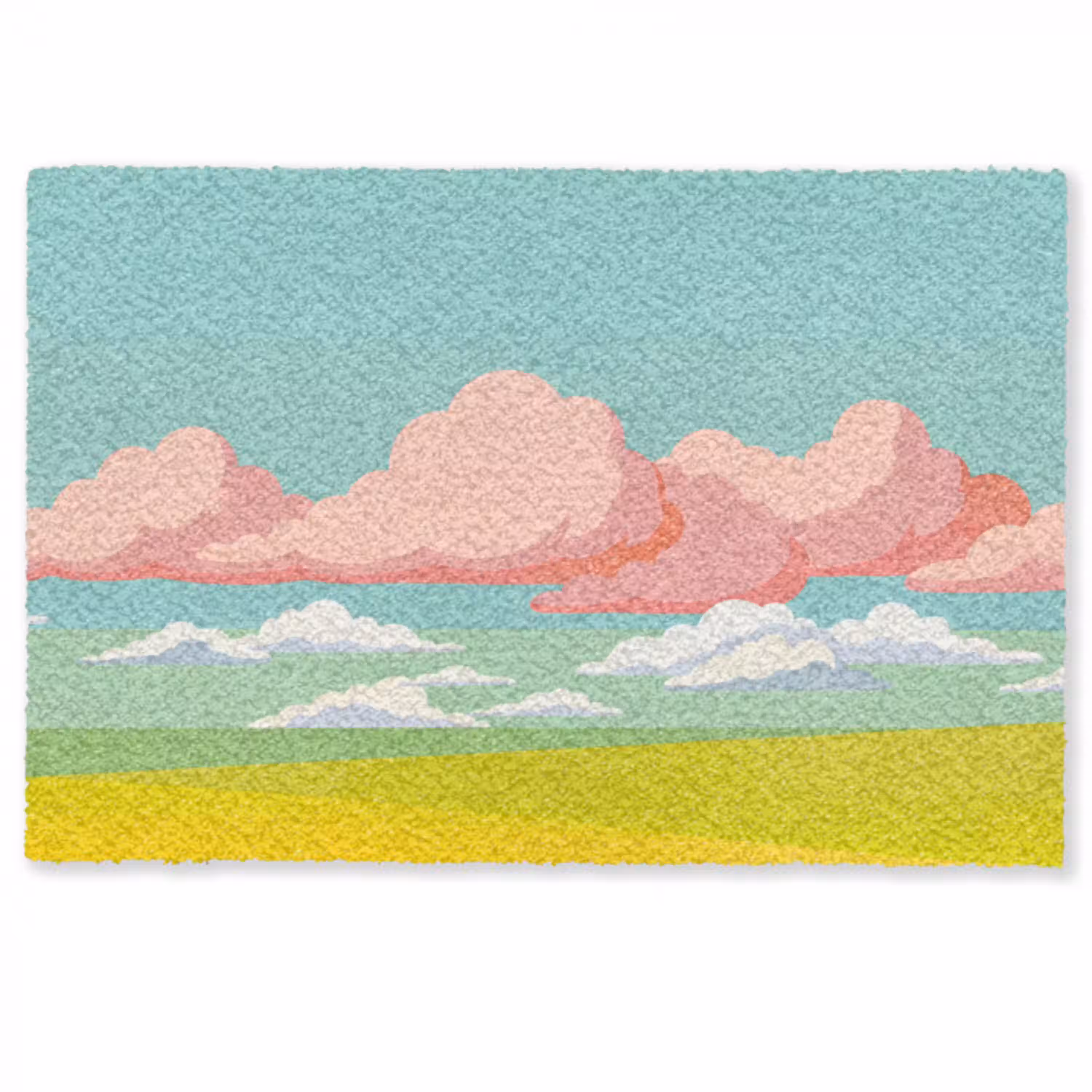 Wolken - Roze - Natuur - Modern - Pastel Deurmat klein -zkaufland3d