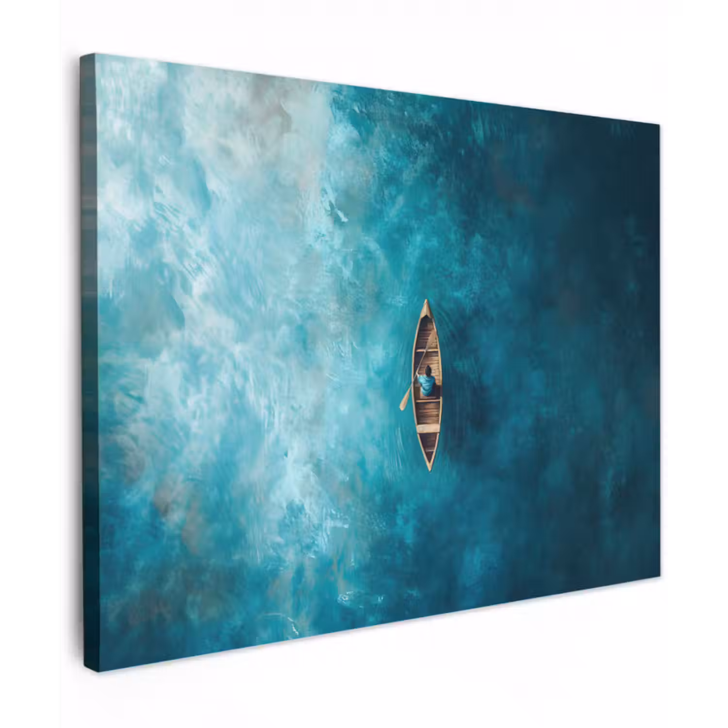 Leinwandbild - Boot - Wasser - Blau