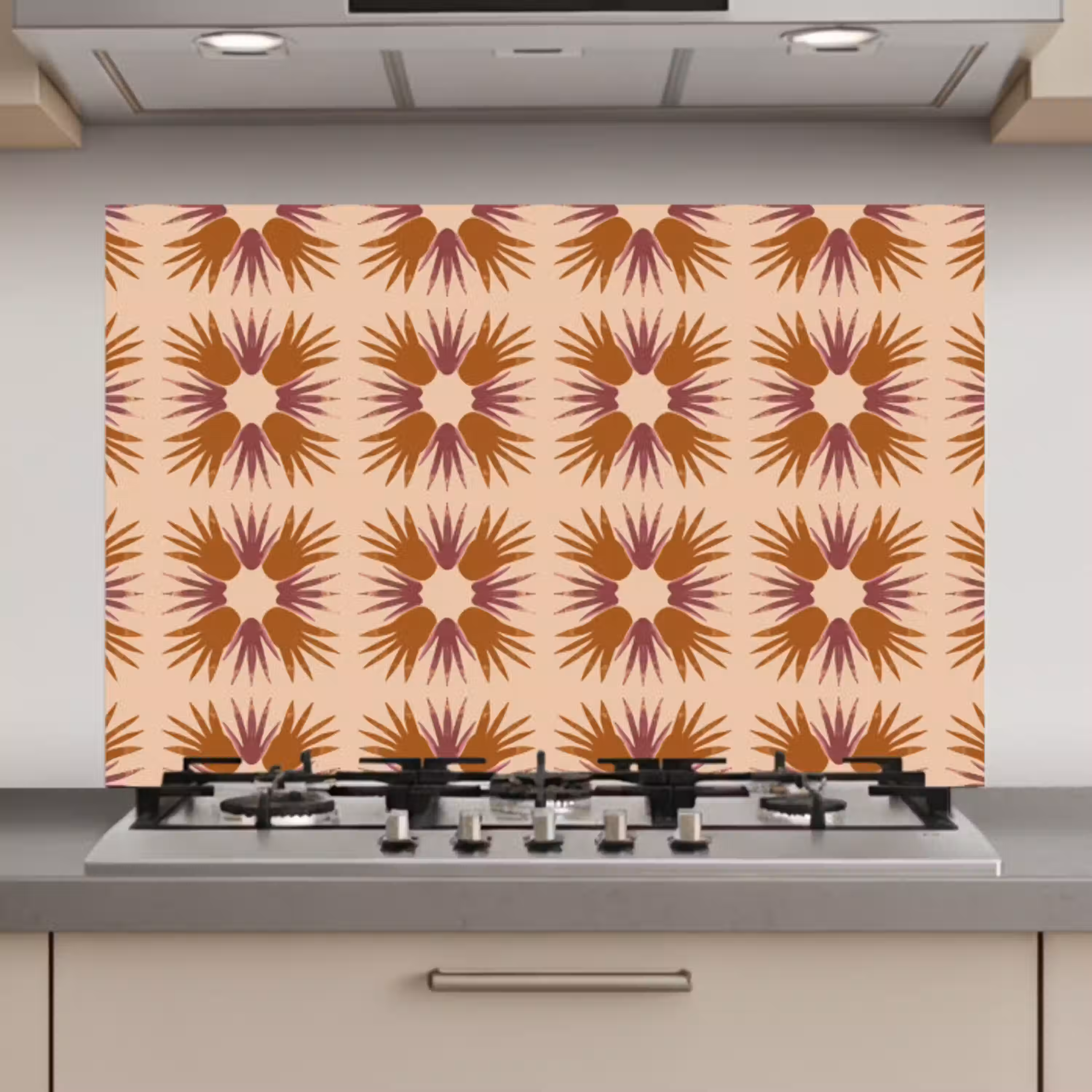 Ornament - Patroon - Oker keuken achterwand spatscherm klein 900 -3d_website