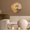 Boom - Landschap - Oranje Akoestische PET Vilt - Rond klein -sfeer1