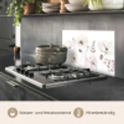 Bloemen - Pastel -  Planten - Wit keuken achterwand spatscherm klein -usp_DE