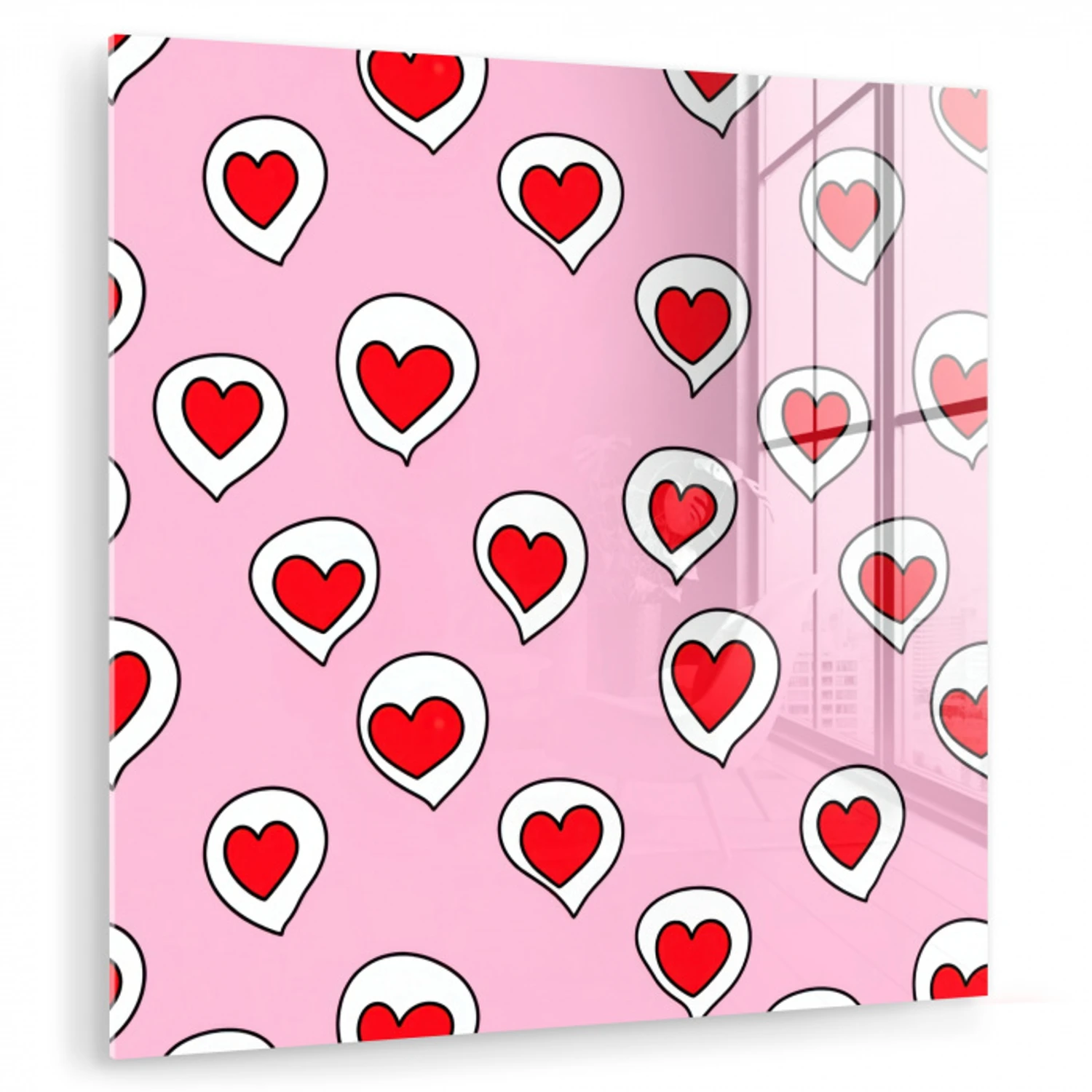 Hartjes - Patroon - Rood plexiglas 5mm klein 11 -zzzproduct_nieuw