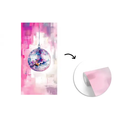 Discobal - Pink - Verf fotobehang vinyl groot -3d