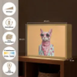 Zonnebril - Kat - Sjaal - Bloemen Light Box met batterij (Wandlamp) middel -USP_websiteoverzichtNL