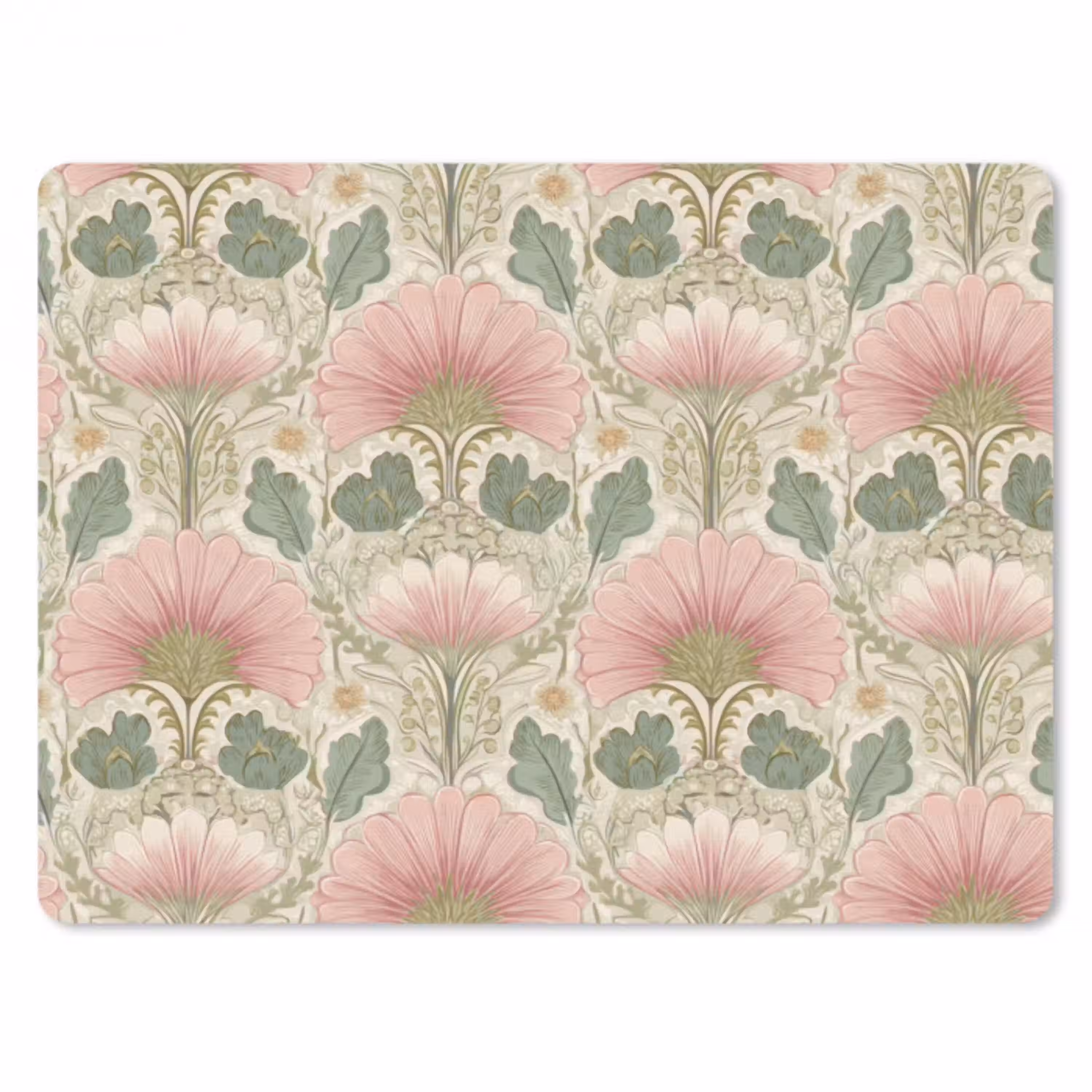 Klassiek - Patroon - Roze muismat rubber klein 262 -3d