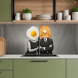 Ontbijt - Koppel - Ei - Brood keuken achterwand 2 middel -sfeer3
