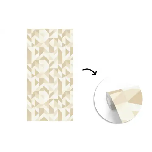 Modern - Abstract - Beige fotobehang vinyl groot 64 -3d