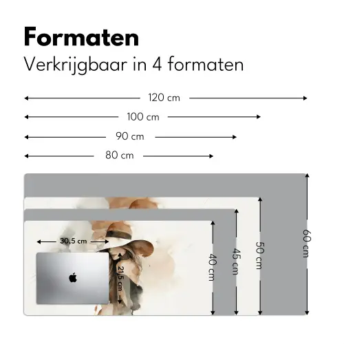 Mysterieus - Vrouw - Sepia Muismat XXL klein -sfeer5