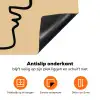 Overlappende profielen - Lichtbruin - Zwart Inductie beschermer vinyl 3mm klein -zzzzzzz-td-onderkant