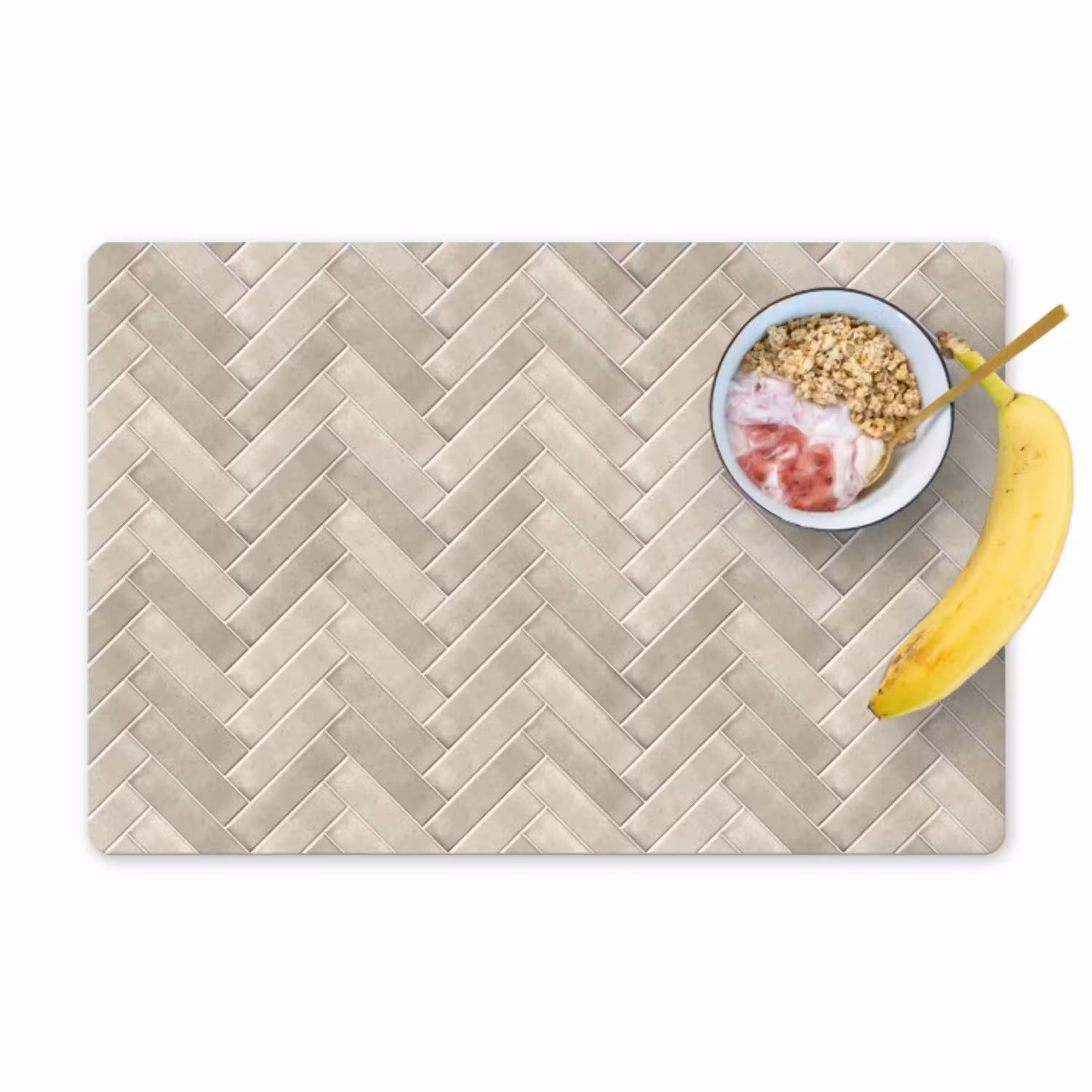 Visgraat - Wandtegel - Beige Placemat vinyl groot 368 -zzzproduct_Kitchenyeah-website