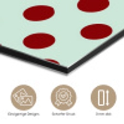 Polka - Dots - Rood aluminium wit klein 46 -closeup_DE