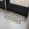 Elegant - Patroon - Zwart - Beige Deurmat klein 898 -sfeer2