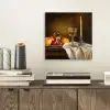 Fruit -  Stilleven - Wijn - Kaars aluminium wit klein -sfeer1