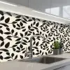 Elegant - Patroon - Zwart - Beige keuken achterwand 2 middel 871 -3d_schuin