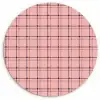 Plaid - Patroon - Gestreept - Roze Wandcirkel kunststof plaat 5mm dik klein 188 -3d