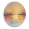 Modern - Abstract - Goud - Roze Akoestische PET Vilt - Rond klein -3d