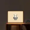 Panda - Beige - Minimalistisch Light Box met batterij (Wandlamp kind) middel -sfeer1_kind