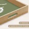 Vijgen - Minimalistisch - Getekend - Mosgroen Dienblad Rechthoek middel -USP_HandgreepNL