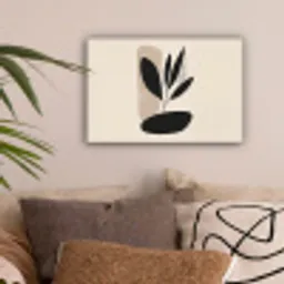 Plant - Beige - Japandi canvas 2cm klein -sfeer1