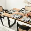 Portret - Vrouw - Penseelstreken - Goud Placemat vinyl groot -zzsfeer4_Kitchenyeah-website