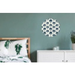 Klassiek - Motief - Blauw Wandcirkel aluminium klein 190 -slaapkamer