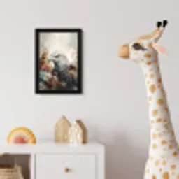 Arend - Adelaar - Vogel - Bloemen - Natuur fotolijst zwart zonder passe partout klein -usfeer4_kinderkamer