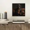 Hond - Sigaar - Hoed - Pak aluminium wit klein -sfeer1