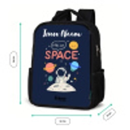 Astronaut - Quote - Planeten - Sterren Rugzak - Zwart middel -productfoto_formaten