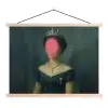 Kroon - Roze druipend verf - Portret textielposter latten blank klein -3d