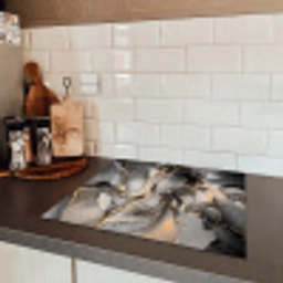 Geologisch Goud op Marmer Inductie beschermer vinyl 3mm middel -sfeer3