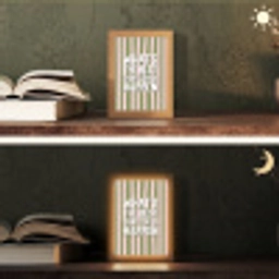What's the best that could happen - Strepen - Groen - Roze Light Box met kabel (Tafellamp) klein -sfeer3