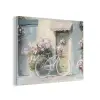 Fiets - Pastelkleuren - Bloemen PET vilt klein -3d