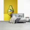Avocado - Discobal - Geel - Glitter fotobehang vinyl groot -slaapkamer