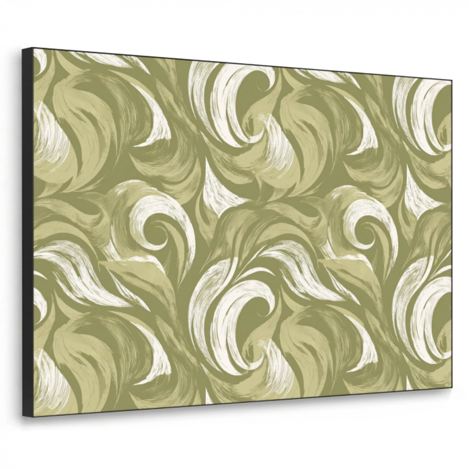 Abstract - Textuur - Groen Textielframe zwart klein 947 -3d