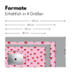 Hartjes - Patroon - Rood Muismat XXL klein 681 -ysfeer5_duits