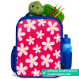 Madeliefjesmania hotpink Kinderrugzak - Blauw middel -inhoud_DE