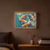 Vissen - Waterlelies - Oranje - Water Light Box met batterij (Wandlamp) middel -sfeer4