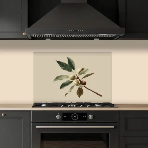 Tak - Groene Bladeren - Vruchten keuken achterwand spatscherm klein -sfeer1