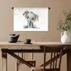 Olifant - Baby dier Wandkleed katoen klein -sfeer6