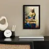 Melkmeisje - Goud - Quotes - Schilderij - Oude meesters fotolijst zwart zonder passe partout klein -sfeer1