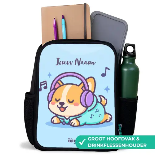 Kawai - Hond - Muziek Rugzak - Zwart middel -inhoud_NL