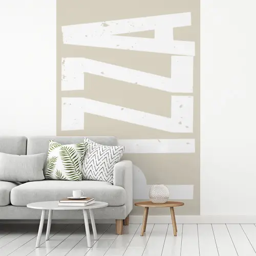 Pizza - Decoratie - Japandi - Wit fotobehang vinyl groot -woonkamer